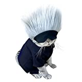 Anime Jujutsu Kaisen Cat Cosplay Costume, Gojo Satoru Cool Novelty Cat Headgear, Cute Pet Cartoon Costume（Hats）