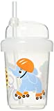 nuspin kids 8 oz Zoomi Straw Sippy Cup, Safari Animals Style