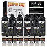 U-Pol Raptor Bright White Urethane Spray-On Truck Bed Liner Kit and Custom Coat Spray Gun with Regulator, 8 Liters