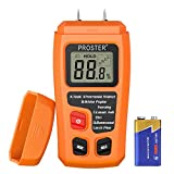 Proster Wood Moisture Meter - Digital Moisture Detector Moisture Tester, Pin-Type Water Leak Detector Damp Tester for Wood Firewood Paper Floor