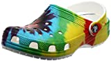 Crocs Men's and Women's Classic Tie Dye Clog, Multi, 10 US