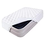 Twin Air Mattress Pad Sheets Cover, Air Mattress Topper Protector Plush Quilted, Soft Breathable and Noiseless Down Alternative Mattress Pad with Deep Pocket Fits Up to 16 inch Mattress