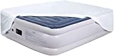 Bedecor Fitted Sheet for Air Mattress Inflate Without Disassembly Convenient & Firm Deep up to 21" White -Twin