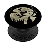 Disney Peter Pan Wendy John Micheal & Tink Fly Across Moon PopSockets PopGrip: Swappable Grip for Phones & Tablets