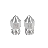 uxcell 2pcs 3D Printer Nozzle,Stainless Steel MK8 Nozzle 1mm,Extruder Print Head for Filament 1.75mm M6 3D Printer