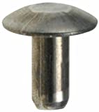 100 3/16 Brazier Head Solid Aluminum Rivets 3/8 Length Clipsandfasteners Inc