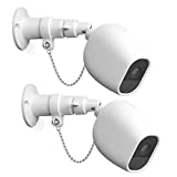 Wall Mount for Arlo Pro 2, Outdoor Metal Mount, Metal Chain and Silicone Case for Arlo Pro (White, 2 Pack)
