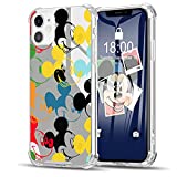 SUNTONIO Designed for iPhone 11 Case [Never Yellow] Clear & Shockproof Protective Phone Cover Thin Slim Case 6.1 inch 2019 (Color Mickey)