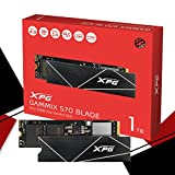 XPG 1TB GAMMIX S70 Blade - Works with Playstation 5, PCIe Gen4 M.2 2280 Internal Gaming SSD Up to 7,400 MB/s (AGAMMIXS70B-1T-CS)