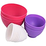 12 Pcs Silicone Mixing Bowls - Food Grade Material, Reusable Soup bowls and Cereal bowls, Mini Silicone Pinch Bowls for Sauce, Appetizer, Snacks, Dessert, Nuts, Candy, Fruits, DIY Crafts, Facial Mask