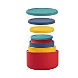 KSENDALO Large Silicone Bowls with Lids Set of 4( 2.1L/1.3L/700ml/400ml), Silicone Pinch Bowls with Lids, Thick Heavy Reusable Eco-friend, Weight/46oz (Mix Color)