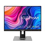 ASUS ProArt Display PA248QV 24.1” WUXGA (1920 x 1200) 16:10 Monitor, 100% sRGB/Rec.709 ΔE < 2, IPS, DisplayPort HDMI D-Sub, Calman Verified, Eye Care, Anti-glare, Tilt Pivot Swivel Height Adjustable