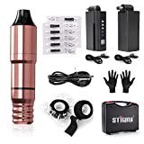 Stigma Tattoo Kit Rotary Tattoo Machine Pen 2 Battery 20 pcs Cartridges 2 Tattoo Grip Cohesive Bandage with Case EM125KITPRB20-8-US