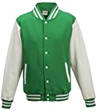 Awdis Unisex Varsity Jacket X-Large Kelly Green/White