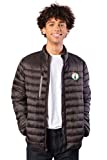 Ultra Game NBA Boston Celtics Mens Lightweight Packable Puffer Down Jacket, Black, X-Large