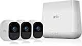 Arlo Technologies Pro -Wireless Home Security Camera System with Siren|Rechargeable,Night Vision,Indoor/Outdoor,HD Video,2-Way Audio,Wall Mount|Cloud Storage Included|3 Camera Kit (VMS4330), White