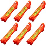6x Hanging Bubble Line Level Tool Construction String Level Thread Level Small Horizontal Rope Bubble Spirit Levels for Leveling Ground, Brick Working, Building Trades, Surveying, Engineering (Red)