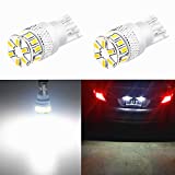 Alla Lighting Newest T10 Wedge 194 168 2825 W5W LED Bulbs, 6000K White License, Reverse, Trunk, Marker, Parking, Door, Map, Dome Lights Lamps, 360 Light 4014 18-SMD Xtremely Super Bright 558 161 175