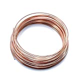 Solid Bare Copper Wire Square, Bright, Dead Soft, 25 Feet, 20 Gauge (Choose 14 to 22 ga.)