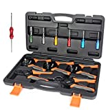 iCrimp Deutsch Closed Barrel Crimper, Stamped Contacts Crimper and Weather Pack Terminal Crimper Tool Kit w/ Extraction Tools-12pcs included