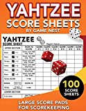 Yahtzee Score Sheets: 100 Large Score Pads for Scorekeeping | 8.5" x 11” Yahtzee Score Cards (Yahtzee Dice Board Game Book)