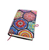 Book Sleeve Cover for Novel, Ottoman Ethnic Pink Pattern, Hard Books Cover for Paperback, Washable Fabric, Book Protector- Padded, Book Case Cover for Adult 5.5 x 8.2 x 1.6