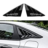 Thenice for 11th Gen Civic Racing Style Rear Side Window Louvers Air Vent Scoop Shades Cover Blinds for Honda Civic Sedan 2022 -Black