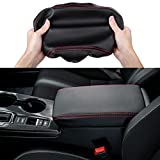 CKE for 11th Gen Civic Auto Leather Center Console Armrest Cover Seat Box Cover Protector for Honda Civic 2022 Accessories Sedan Hatchback LX EX EX-L Sport Touring - Black (Red line)