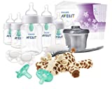 Philips AVENT Anti-Colic Baby Bottle with AirFree Vent Essentials Gift Set, SCD308/02, White