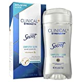 Secret Antiperspirant Clinical Strength Deodorant for Women, Clear Gel, Completely Clean, 2.6 oz