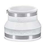 Fernco 1056-43W Reducing 4 x 3 Inch Flexible Pipe Coupling Plumbing Plastic PVC ABS, Cast Iron, Lead in White