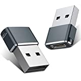 USB C Female to USB Male Adapter 2 Pack,Type A Charger Cable Power Adapter for iPhone 11 12 13 Pro Max,Airpods iPad Air 4 Mini 6,Samsung Galaxy Note 10 S20 Plus 20 S21 21 FE Ultra,Google Pixel 5 3 XL