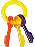 Nylabone Puppy Teething Toy Key Ring Colorful Safe for Puppies Dogs to Chew - Choose Size(Small)