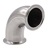 DERNORD Elbow 90 Degree Sanitary Pipe Fitting SS304 Tri Clamp (2" Tube OD)