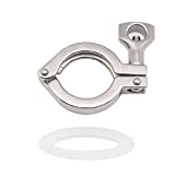 Beduan 2" Sanitary Tri Clamp 304 Stainless Steel Single Pin Heavy Duty Tri Clamp Clover with Wing Nut for Ferrule TC 2" (2 Inch)