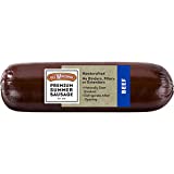 Old Wisconsin Premium Summer Sausage, 100% Natural High-Quality Meat, Charcuterie, Ready to Eat, High Protein, Low Carb, Keto, Gluten Free, Beef Flavor, 8 Ounce