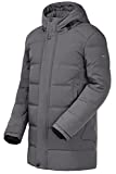 Orolay Men's Double Snap Winter Down Coat Thickened Jacket with Stand Collar Castlerock L