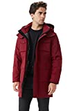Orolay Men's Parka Down Coat Hooded Winter Thicken Down Jacket with Multi-Pockets Red L