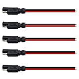 15 cm 14AWG SAE Connector DC Power Extension Cable Quick Disconnect Pigtail Harness, YOUCHENG for Motorcycles, Cars, Tractors (5-Pack)…