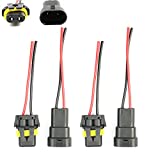 4 Pack 9005 9006 H10 Wire Connectors Harness Pigtails - Male Female Adapter Wiring Harness Sockets Wire for Headlights Fog Lights 2 Set (9005 9006 12V)