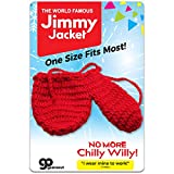Jimmy Jacket for Men - Funny Knit Willy Warmer - Peter Heater for Dad - Christmas Gag Gift Red