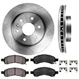 CRK14010 FRONT 325mm Premium 6 Lug [2] Brake Rotors + Ceramic Pads + Clips [fit Buick Enclave Chevy Traverse GMC Acadia]