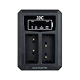 JJC NP-W126 Battery Charger USB Dual Slot for Fuji Fujifilm X-T3 X-T2 X-T1 X-S10 X-T30 X-T20 X-T10 X-T200 X-T100 X100V X100F X-H1 X-PRO3 X-PRO2 X-E4 X-E3 X-E2 X-E2S X-E1 X-A7 and More Fujifilm Cameras