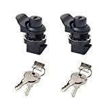 HOWDIA 2PCS Push Button Lock Tool Box Latch for Truck Tool Box Lock Replacement, Golf Push Cart, Marine Glove Box Plastic Tool Box Truck, Press The Switch