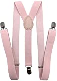 CD Solid Color Suspenders Y-Back | Adjustable and Elastic | (Wedding Pink)