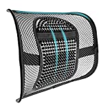 Samyoung Mesh Back Lumbar Support, Back Support Seat Cushion with Breathable Mesh for Office Chairs Car 12” x 16”