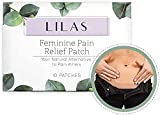 LILAS Menstrual Relief Patch (10 Pack) - Natural Pain Relief for Menstrual Period Symptoms and Cramps | Designed for Endometriosis and Menstrual Relief | Herbal and Plant Based Cooling Patches