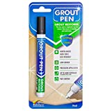 Grout Pen Black Tile Paint Marker: Waterproof Tile Grout Colorant and Sealer Pen - Black, Narrow 5mm Tip (7mL)