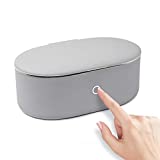 Ultrasonic Jewelry Cleaner Portable and Low Noise Ultrasonic Machine for Jewelry, Ring, Silver, Retainer, Eyeglass, Watches, Coins, 500ML, 45KHz Ultrasound Cleaner Machine by VCUTECH (Grey)