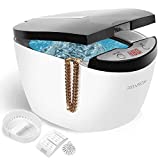 Ultrasonic Cleaner, Professional 750ML Sonic Jewelry Cleaner with Stainless Steel Tank, Storage Basket, Mat&Watch Holder, Portable 43kHz Ring Cleaner Machine with 5 Time Sets, for Jewelry Glasses Coin